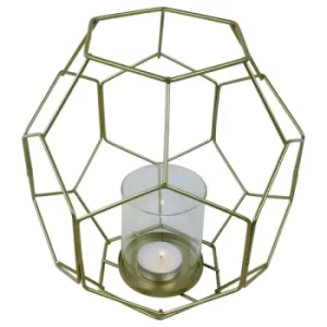 Image of Gold Geometric Candleholder 21cm