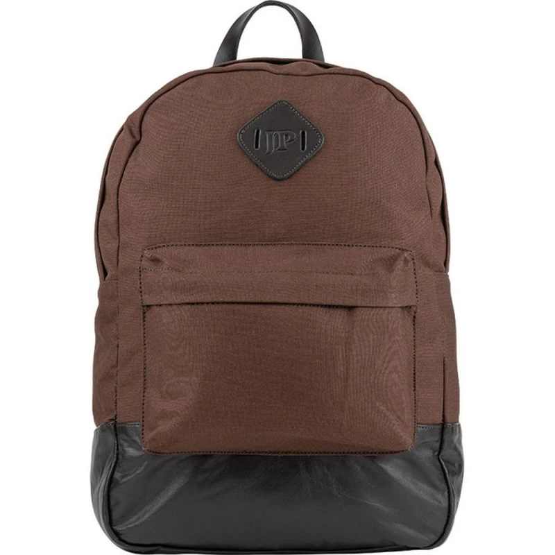 Image of Jack Pyke Mens Canvas Leather Trim Backpack in Brown Brown Male