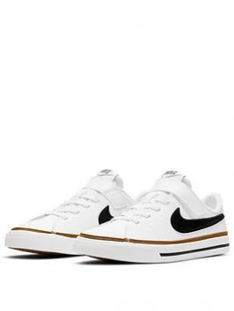 Image of Nike Court Legacy Childrens Trainer - White/Black, Size 11