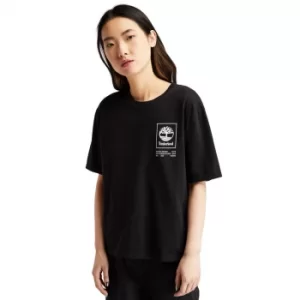 image of Timberland Organic Cotton Utility T-Shirt For Her In Black Black, Size L