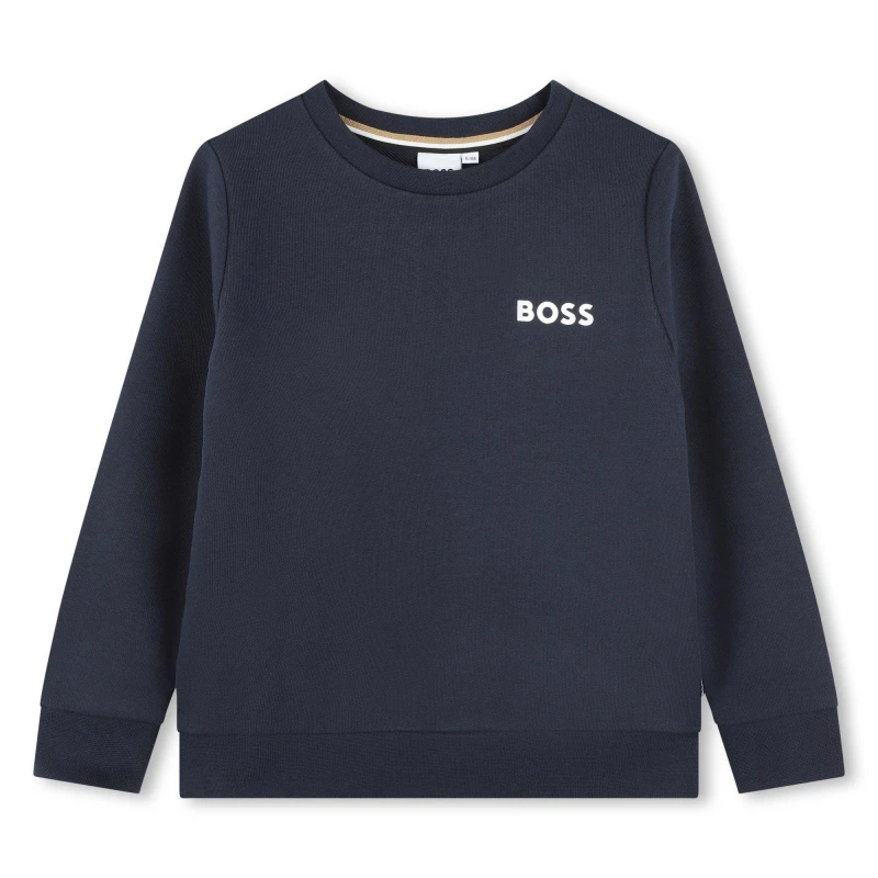 Image of Boss Logo Sweatshirt Boys - Blue Blue 3 - 4 Years