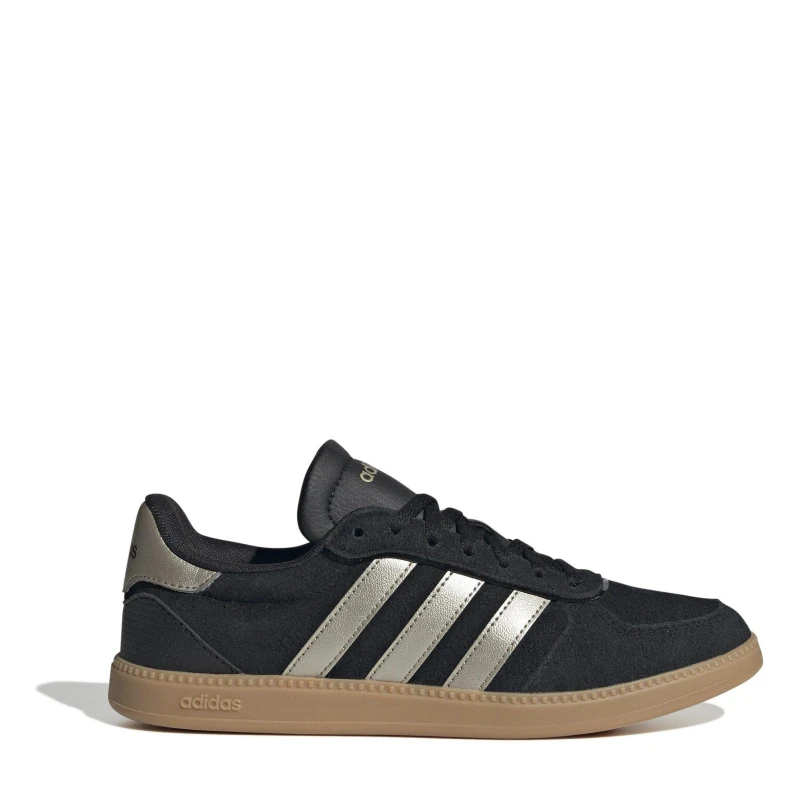 Image of adidas Womens Breaknet Low-Top Trainers Black/Met/Gum female 8 (42)