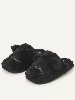 Image of Accessorize Cat Mule, Black, Size L, Women