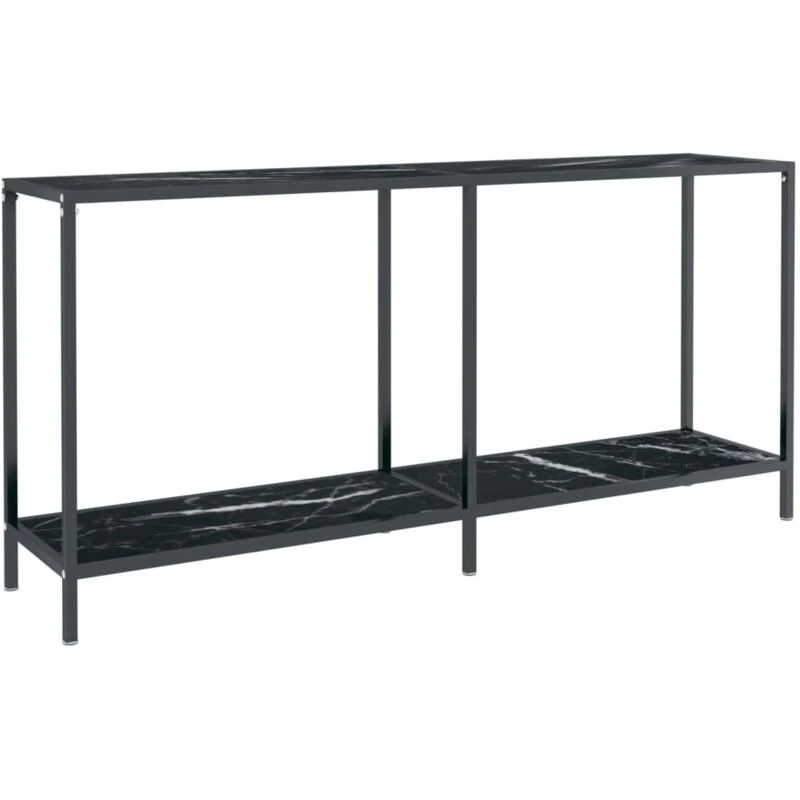 Image of VIDAXL Console Table Black 160x35x75.5cm Tempered Glass Vidaxl 8720286462980