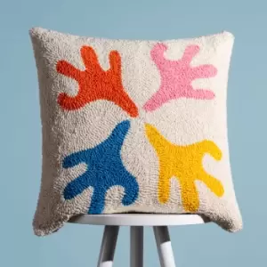 image of Oceana Knitted Cushion Multicolour, Multicolour / 45 x 45cm / Polyester Filled