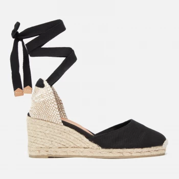 Image of Castaner Womens Carina Espadrille Wedged Sandals - Negro - UK 7.5