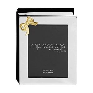 image of Impressions Silver Plated Photo Album & Frame holds 100