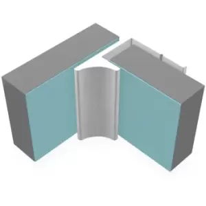 Image of Classic 11mm Wall Panel Last Panel Profile Trim Type y Satin Anodised - Satin Anodised - Multipanel