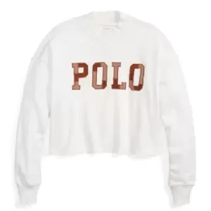 image of Polo Ralph Lauren Leather Polo Sweater - Cream