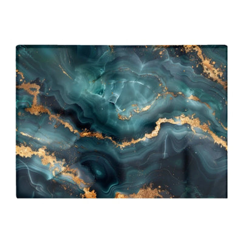 Image of Warren Reed Designer Blue, Gold Marble Effect Chopping Board