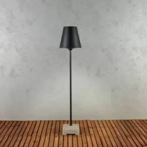 Image of Konstsmide Lucca Outdoor Modern Lounge Lantern Black Metal Shade, IP44