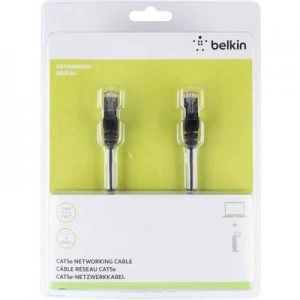 image of Belkin RJ45 Network cable, patch cable CAT 5e S/FTP 10.00 m Black incl. detent