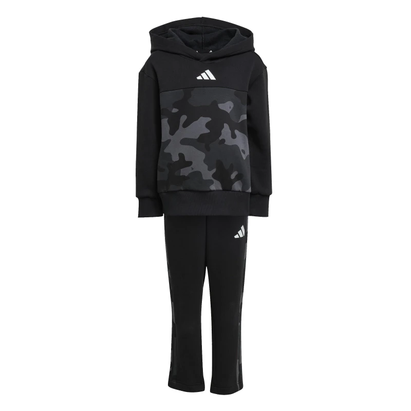 Image of adidas Essentials Allover Print Hoodie Set Kids Black Camo unisex 4-5 Years