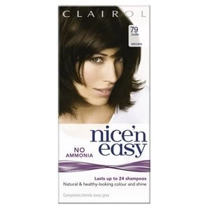 Image of Nice n Easy No Ammonia Hair Dye Dark Brown 79 Brunette