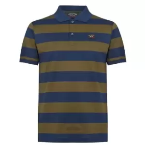 Image of Paul And Shark Paul and Shark Stripe Polo Shirt Mens - Green