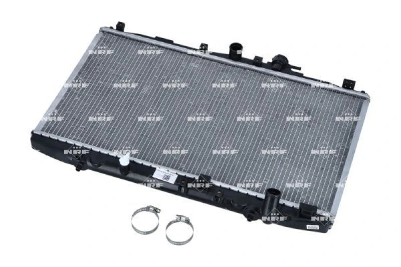 Image of NRF 53508 Engine radiator EASY FIT Brazed cooling fins, Aluminium, with mounting parts Aluminium Radiator,engine cooling (470)