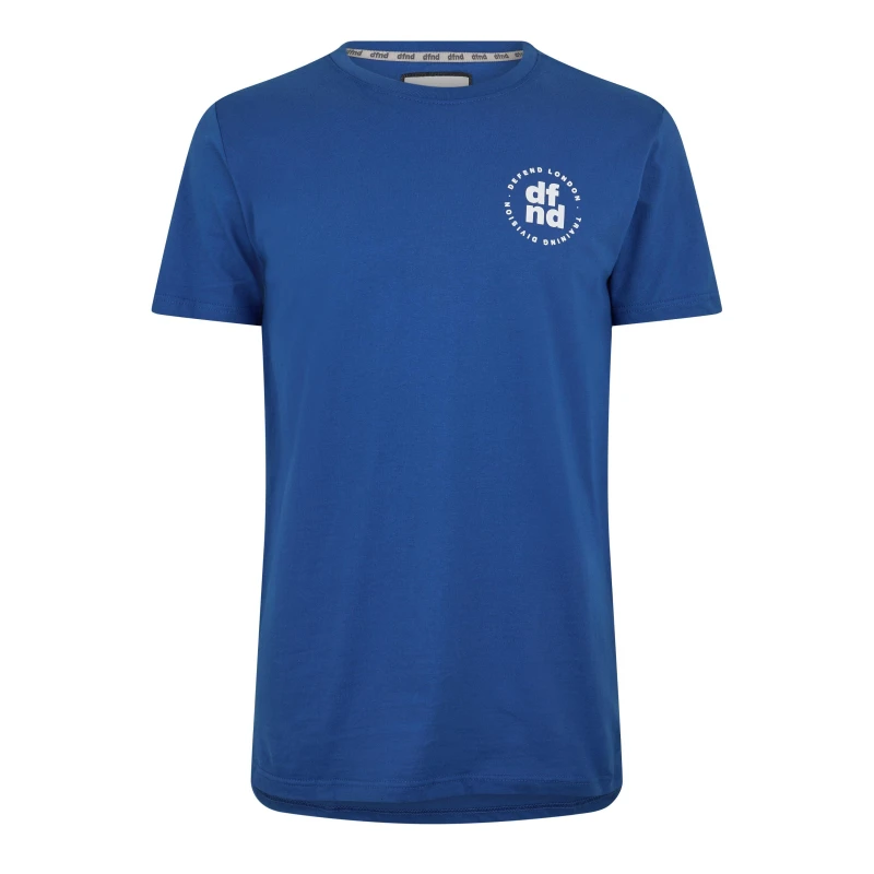 Image of DFND London DFNDL Logo T-Shirt Mens White/Blue/Burg male Large