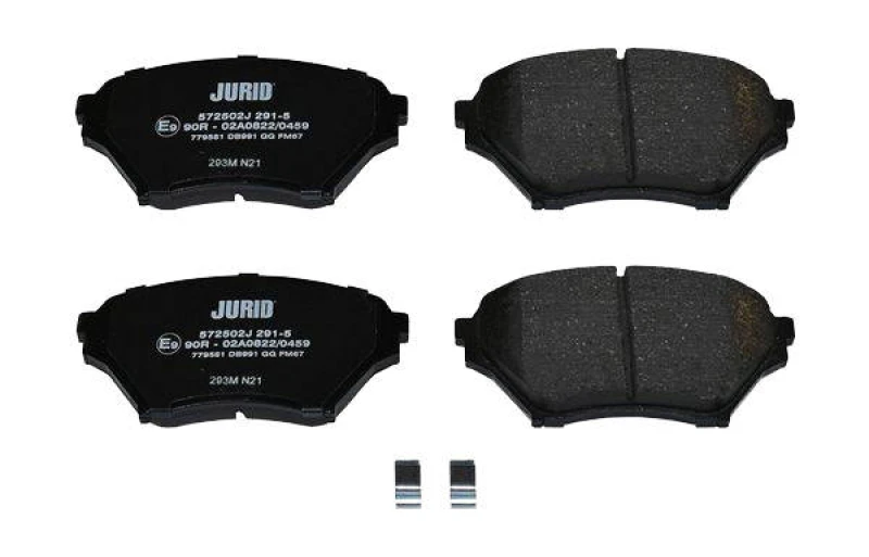Image of JURID 572502J Brake pad set with acoustic wear warning, without accessories Brake Pad Set,disc brake (402)