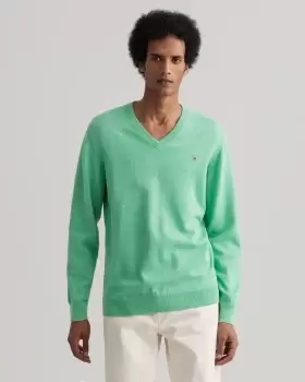 Image of GANT Men Classic Cotton V-Neck Sweater (XL)