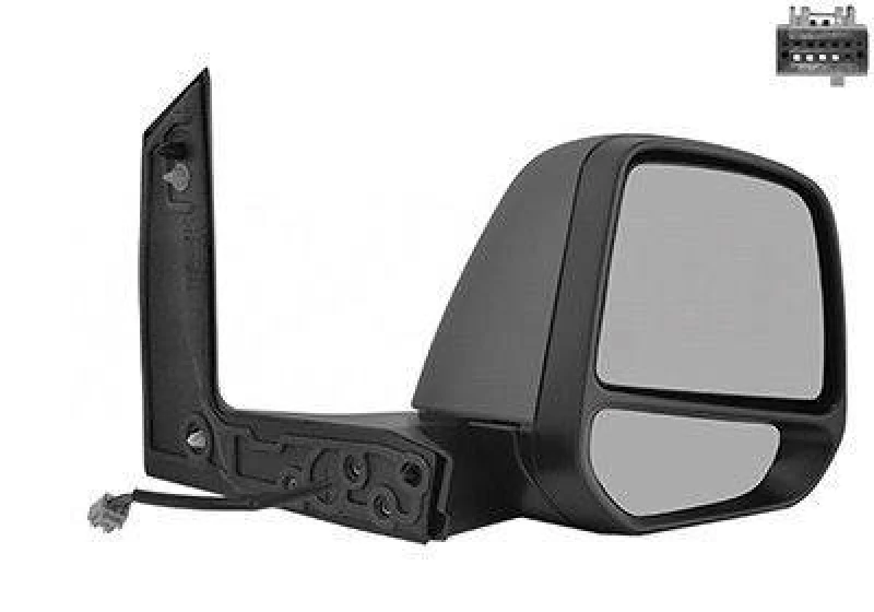 Image of VAN WEZEL 1927828 Wing mirror * HAGUS * Right, Heatable, primed Outside Mirror (50)