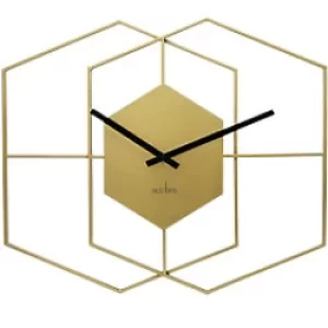 Image of Acctim Clock 29668 55.5cm x 3.4cm x 50cm Brass