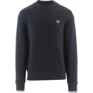 Image of Fred Perry Navy Crew Neck Sweatshirt