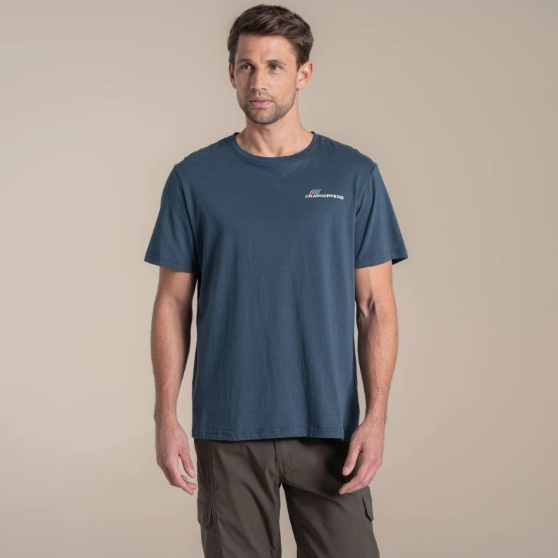Image of Craghoppers Craghoppers Men Lucent Relaxed Fit Short Sleeved T-Shirt in Blue Size: 2X-large Blue XXL Male 5063260143929