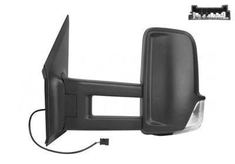 Image of VAN WEZEL 3077823 Wing mirror * HAGUS * Left, black, Long mirror arm Outside Mirror (50)
