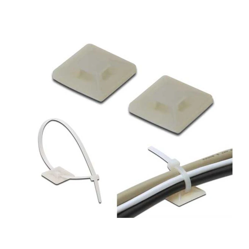Image of FDL 28 x 28mm SELF-ADHESIVE CABLE TIE MOUNT - 100pcs