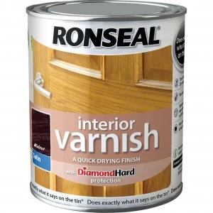 image of Ronseal Interior Satin Quick Dry Varnish Walnut 250ml