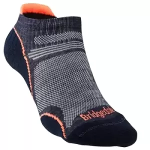 image of Bridgedale HIKE Ultralight T2 Merino Performance Low Womens - Large Navy / Candy