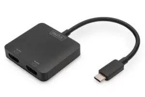 image of Digitus 2-Port MST Video Hub (USB-C -> 2x HDMI)