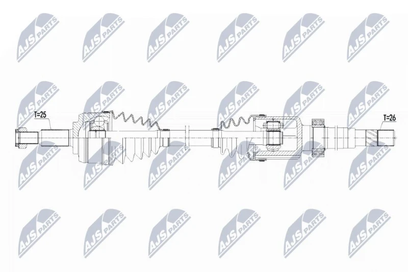 Image of NTY Drive shaft NTY NPW-RE-103