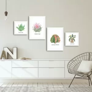 Image of 4PBCT-10 Multicolor Decorative Framed MDF Painting (4 Pieces)