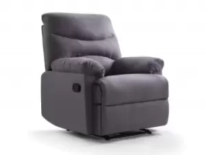 Image of LPD Regency Grey Faux Suede Recliner Armchair