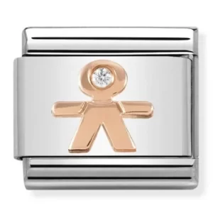 image of Nomination CLASSIC Rose Gold Symbols Little Boy Charm 430305/08