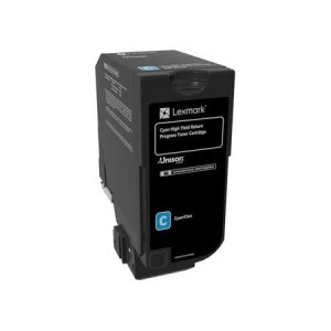 Image of Lexmark 84C2HC0 Cyan Laser Toner Ink Cartridge