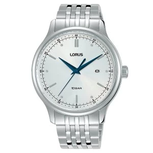 image of Lorus RH905NX9 Mens Dress White Dial Stainless Steel Bracelet Watch