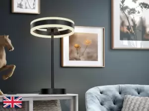 Image of Helia Integrated LED Table Lamp Matt Black 3000K