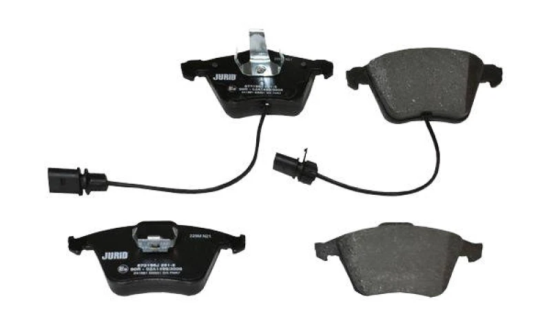 Image of JURID 573196J Brake pad set incl. wear warning contact, without accessories, with piston clip Brake Pad Set,disc brake (402)