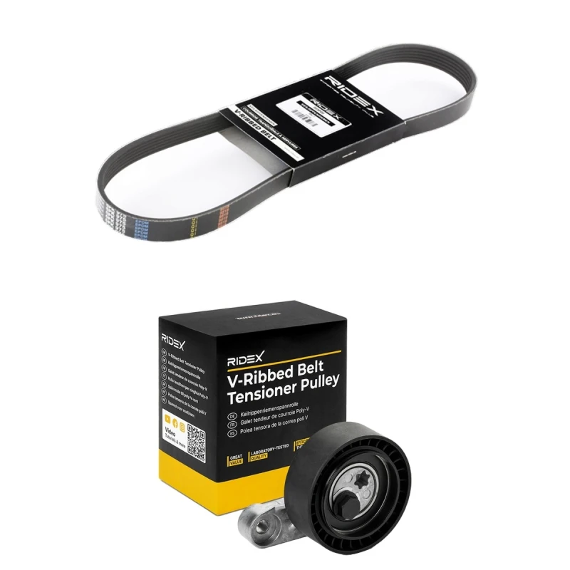 Image of RIDEX 542R0848 V-ribbed belt set V-Ribbed Belt Set (542)