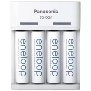 image of Panasonic BQ-CC61 + eneloop AA Charger for cylindrical cells NiMH AAA , AA