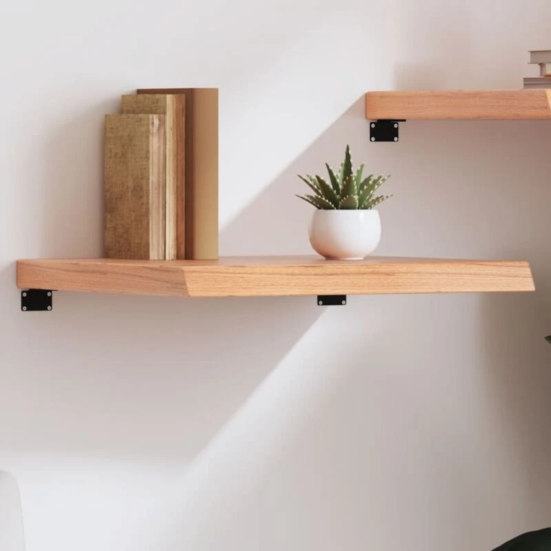 Image of VIDAXL Wall Shelf Light Brown 60x50x(2-6) cm Treated Solid Wood Oak vidaXL 8720845813734