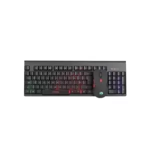 Marvo Scorpion KW512 Wireless Gaming Keyboard and Mouse Bundle 12 Multimedia Keys 3 Colour LED Backlit with 7 Lighting Modes Optical Sensor Mouse with