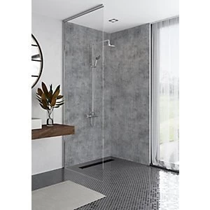 image of Mermaid Elite Ravello Tongue & Groove Single Shower Panel - 2420 x 1200mm