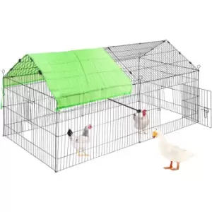 Image of Chicken Coop Run Cage 71x30x30' Metal Small Animal Playpen Enclosure - Vevor