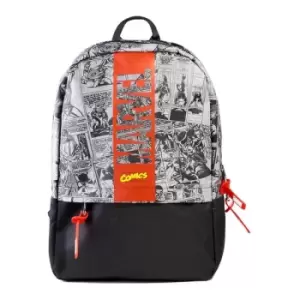 Image of MARVEL COMICS Classic Comic Strip All-over Print Backpack, Black/White (BP654621MVL)