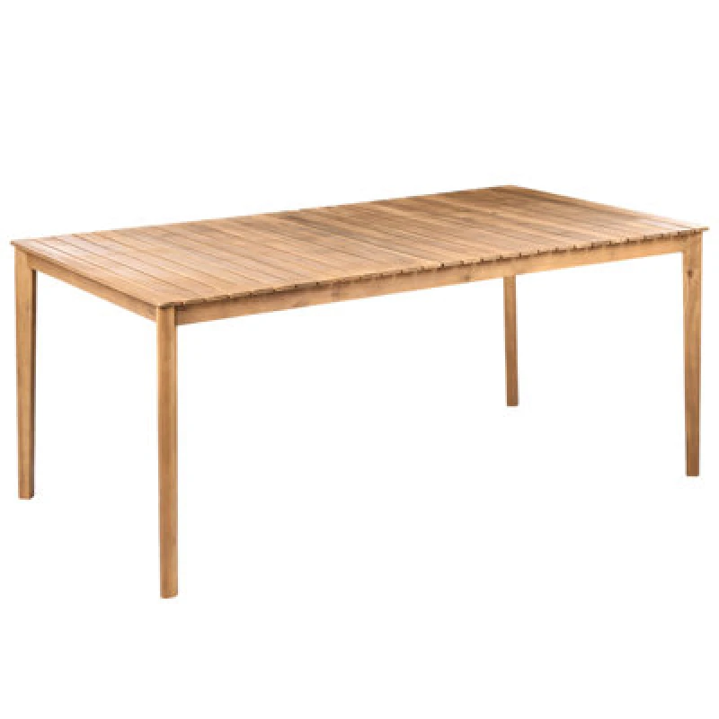 Image of Beliani Garden Dining Table Jaco 180 Cm 100 Cm Acacia Wood Light Brown
