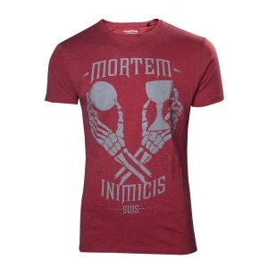 image of Uncharted 4 A Thiefs End Mens Mortem Inimicis Suis XX-Large T-Shirt