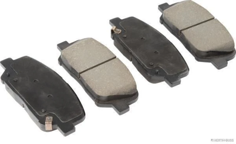 Image of HERTH+BUSS JAKOPARTS J3600315 Brake pad set Front Axle, with acoustic wear warning, with anti-squeak plate Brake Pad Set,disc brake (402)